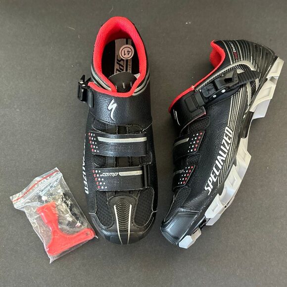 Specialized Comp MTB Mens Cycling Shoes Sz Black Red SPD Cleats Body Geometry main image 8